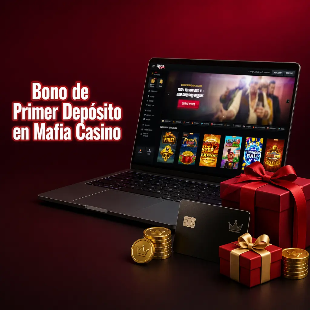 Bono de bienvenida en Mafia Casino: 100% hasta 500 EUR más 200 giros gratis y 1 Bonus Crab en tu primer depósito