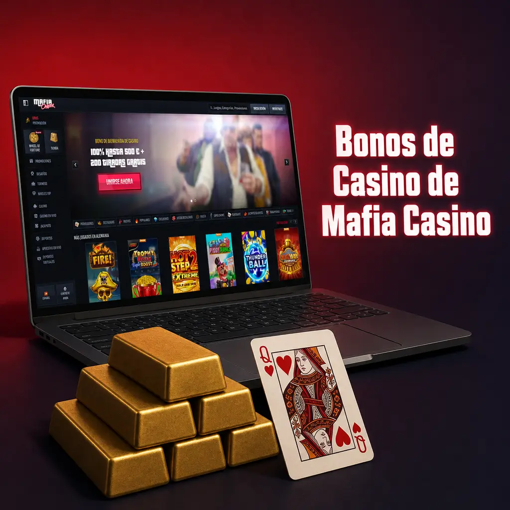 Bonos de Mafia Casino: recarga semanal, cashback, giros gratis, torneo mensual y Bonus Crab con premios de hasta 500 EUR.