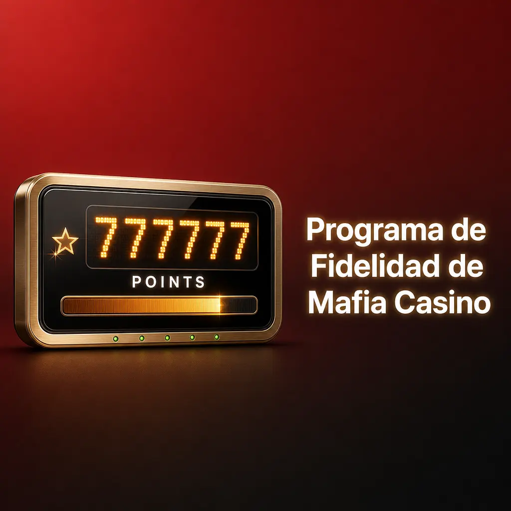 Programa de fidelidad de Mafia Casino con niveles, puntos Mafia, cashback y recompensas canjeables por saldo