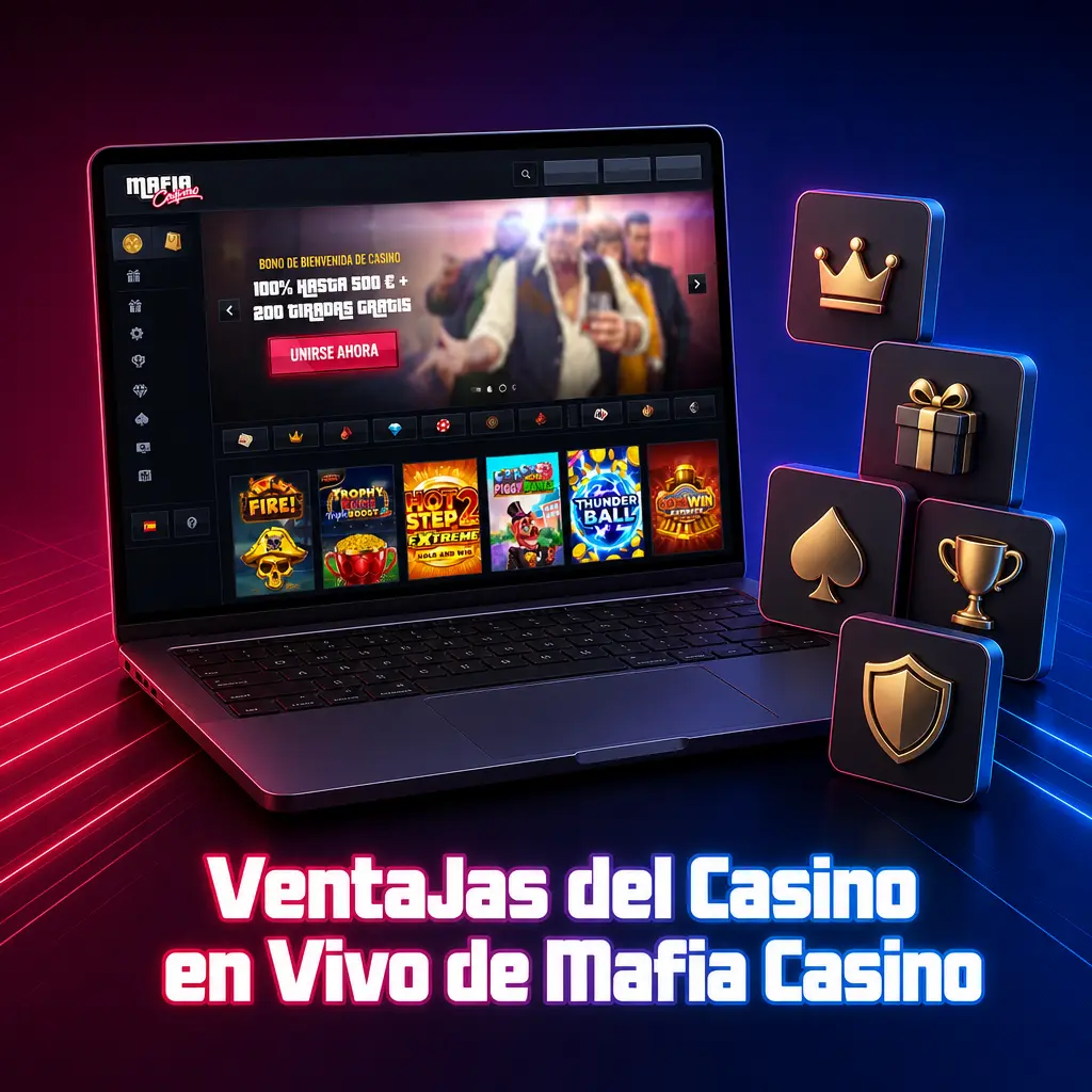 Ventajas del casino en vivo de Mafia Casino: crupieres reales, HD/4K, límites variados y acceso multiplataforma.